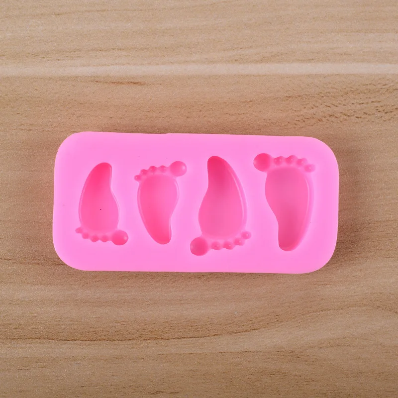 

Cute Baby Feet Silicone Fondant Mold DIY Cake Mold Cake Decorating Moulds Birthday Baby Shower Mold Christmas Baking Tools