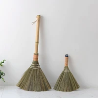 retro japanese soft hair wood floor sweeping brooms straw braided household floor cleaning household floor useful cleaning tools