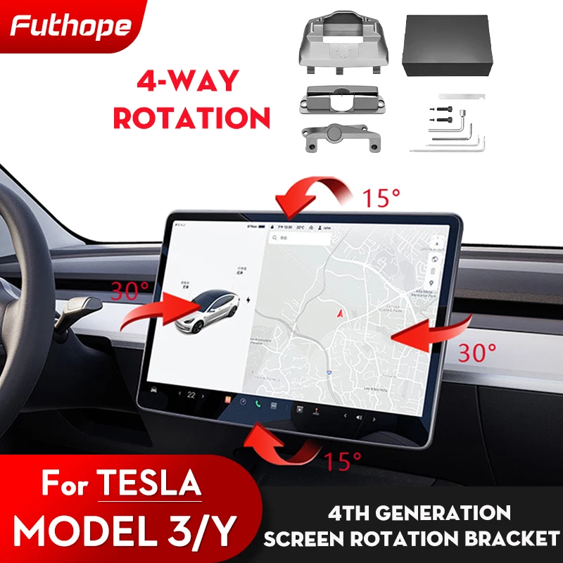 Четырехсторонний поворотный кронштейн Futhope для Tesla 2021-2024 Model Y model 3 highland