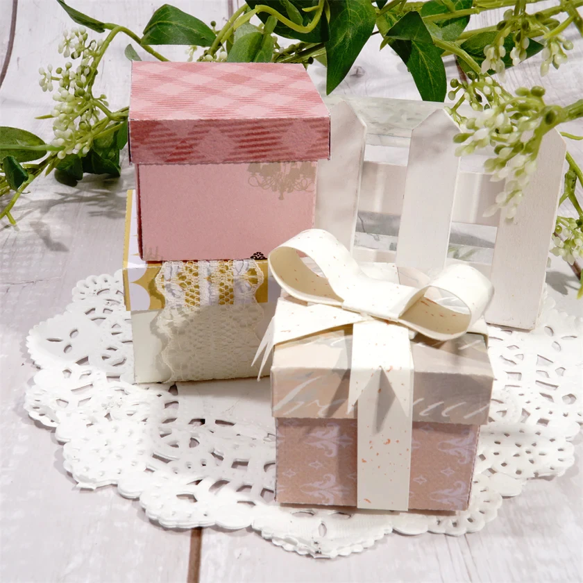 3D квадратная Подарочная коробка металлические высечки набор высечек для