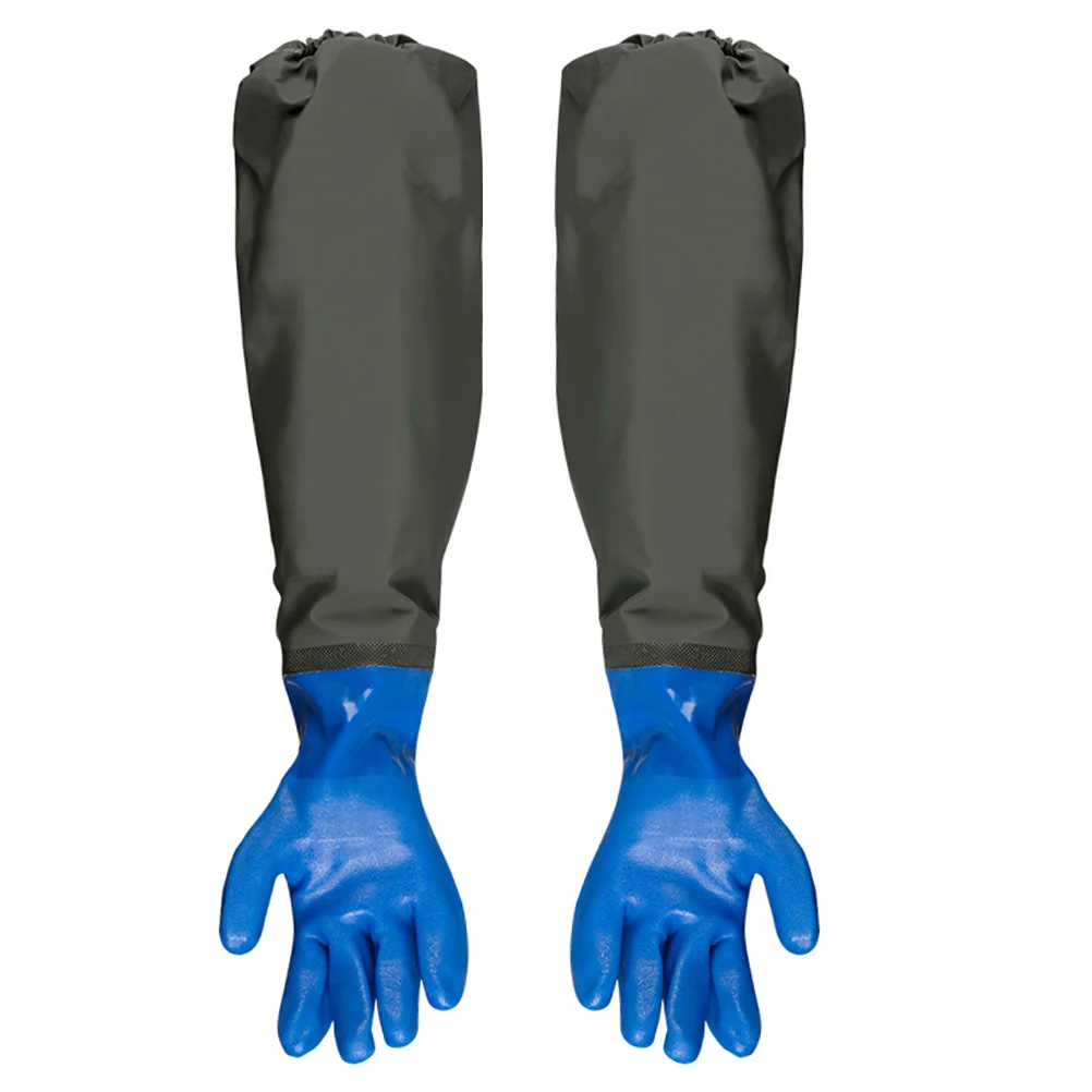 

Glovestank Rubber Waterproof Aquarium Pond Fish Glove Work Sleeve Heavy Duty Coated Heat Resistantlengthened Latex Household