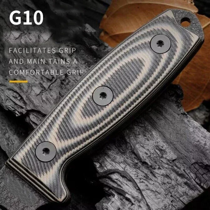 4POD ROWEN Jungle Survival Прямой фиксированный нож 1095 Стальное лезвие G10 Ручка Тактический