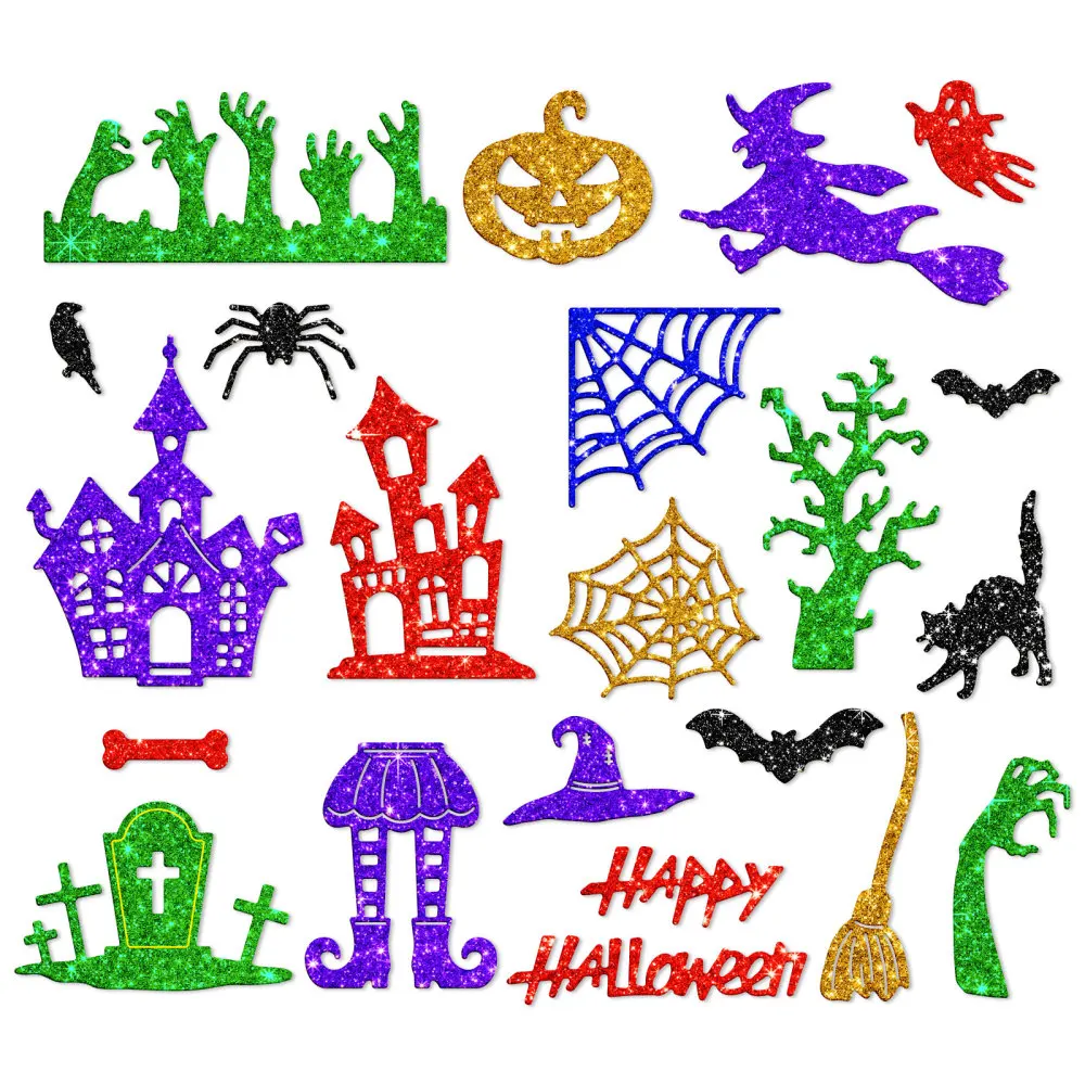 

3Pcs Halloween Metal Cutting Dies Ghost Witch Bat Die Cuts Embossing Stencils for DIY Scrapbooking Paper Card Making Craft Decor