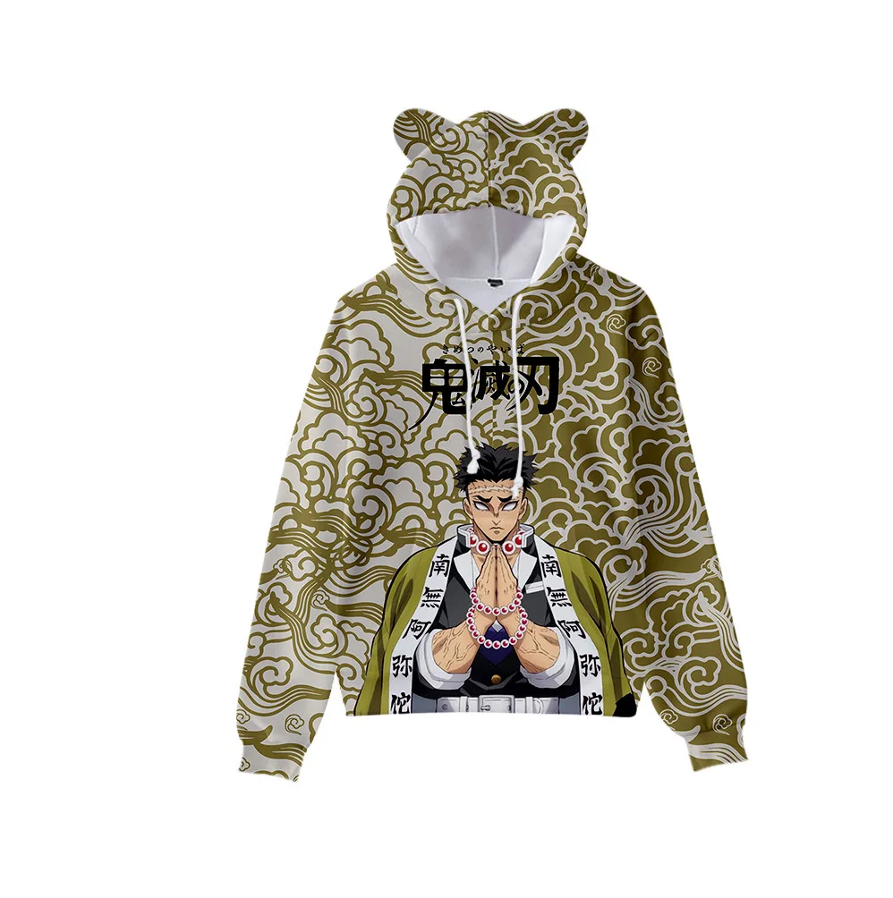 Толстовка детская с капюшоном и кошачьими ушками японское 3d-аниме киметасу но