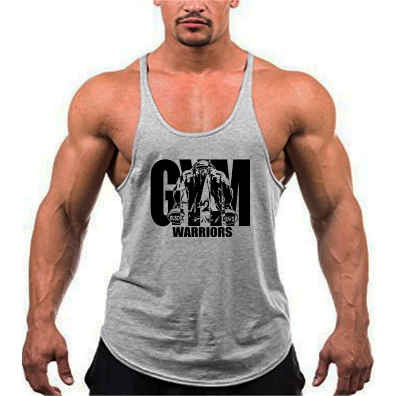 Workout Bodybuilding Sports Brand Gym Mens Back Tank Top Muscle Fashion Sleeveless Shirt Stringer Clothing Singlets Fitness Vest | Мужская