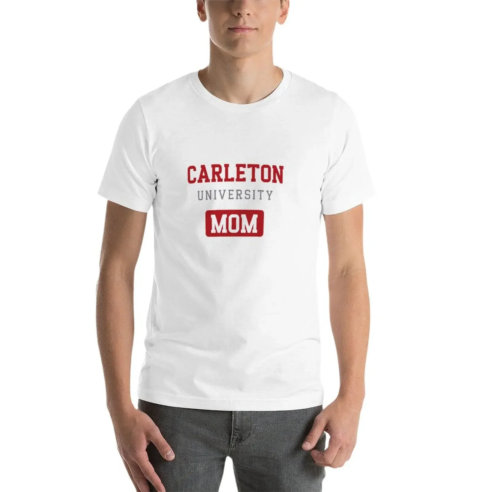 Дизайнерская футболка Carleton University Mom милые топы простые женские большие и высокие
