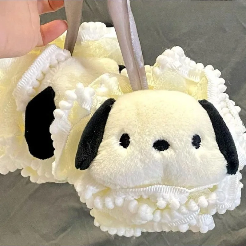 

Sanrio Pochacco Bath Ball Kawaii Cartoon Polka Dot Lace Cute Girl Bath Bubble Ball Rub Back Bathware Anime Accessories Gifts