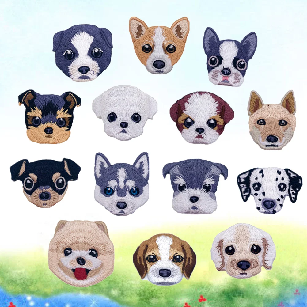 

Patchesiron Embroidered Embroidery Patch Dogdiy Animal Appliques Letters Jeans Custom Sew Kids Decorative Badge Applique Clothes