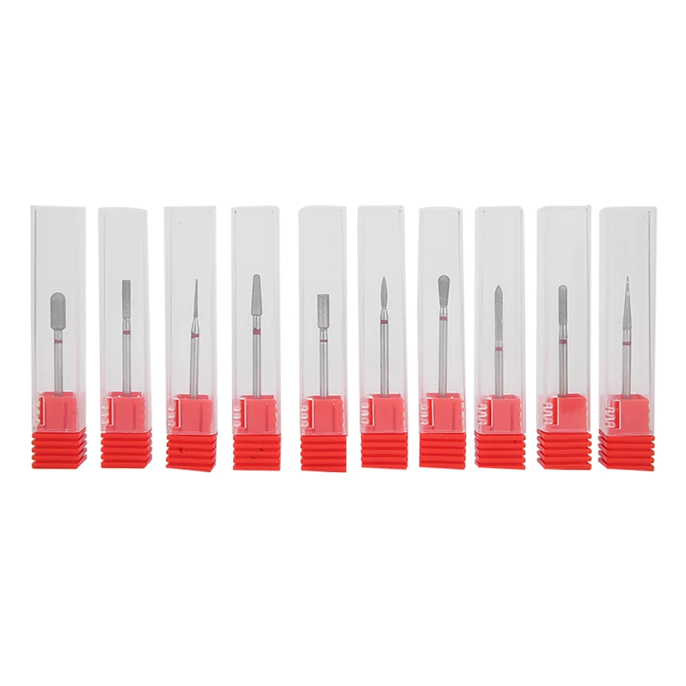 

10Pcs Nail Drill Bits Nail Polishing Burr Manicure Pedicure Accessory Tool SetType B