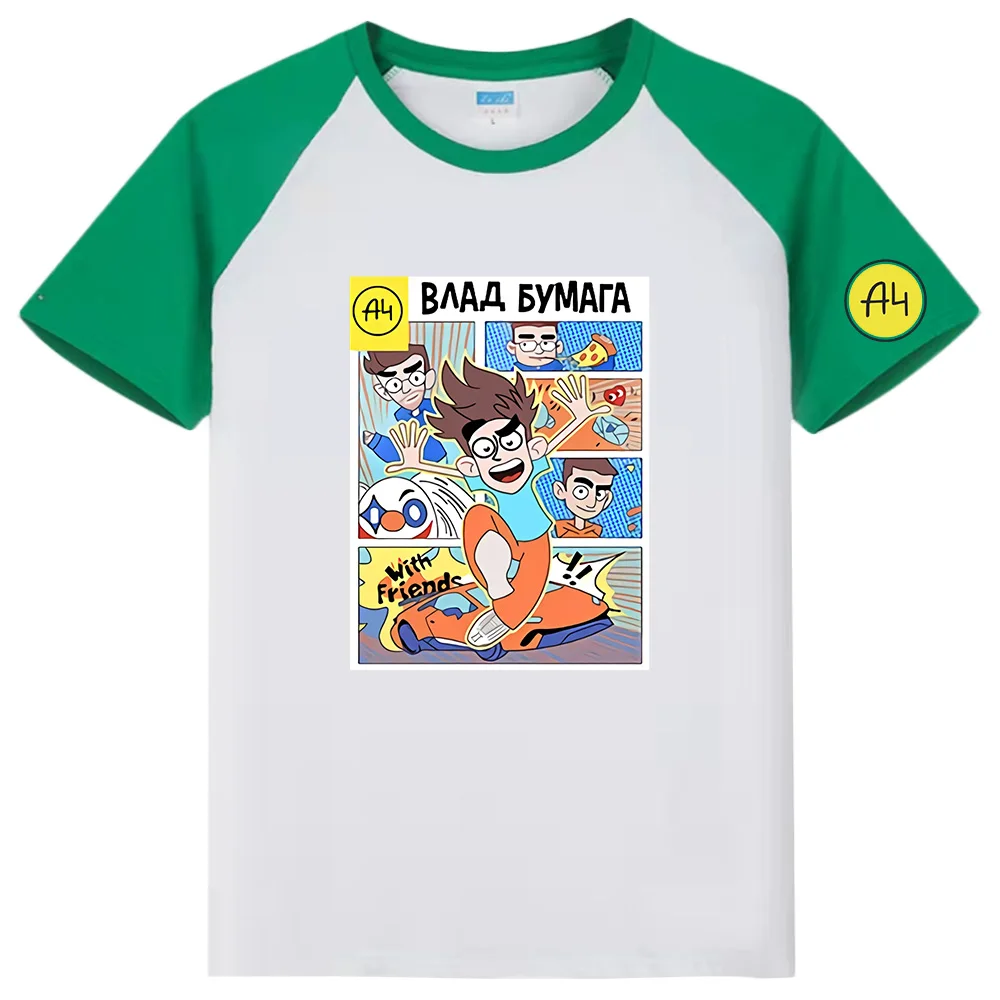 A4 Lamba Clothes Children's T-Shirt 100% Cotton Влад Бумага A4 T Shirts Tee Boy Girl Short Sleeve Casual Merch A4 Tshirt Tops