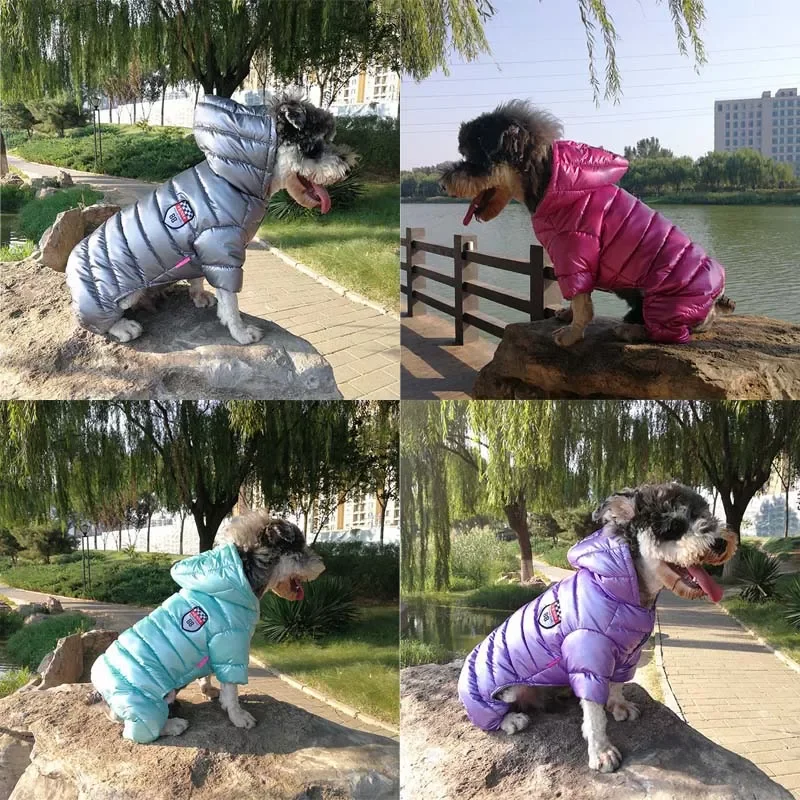 

2023 Winter Dog Clothes Waterproof Pet Jumpsuit Warm Dog Coat Puppy Jacket Chihuahua Hoodies Shih Tzu Poodle Outfit For Small Do