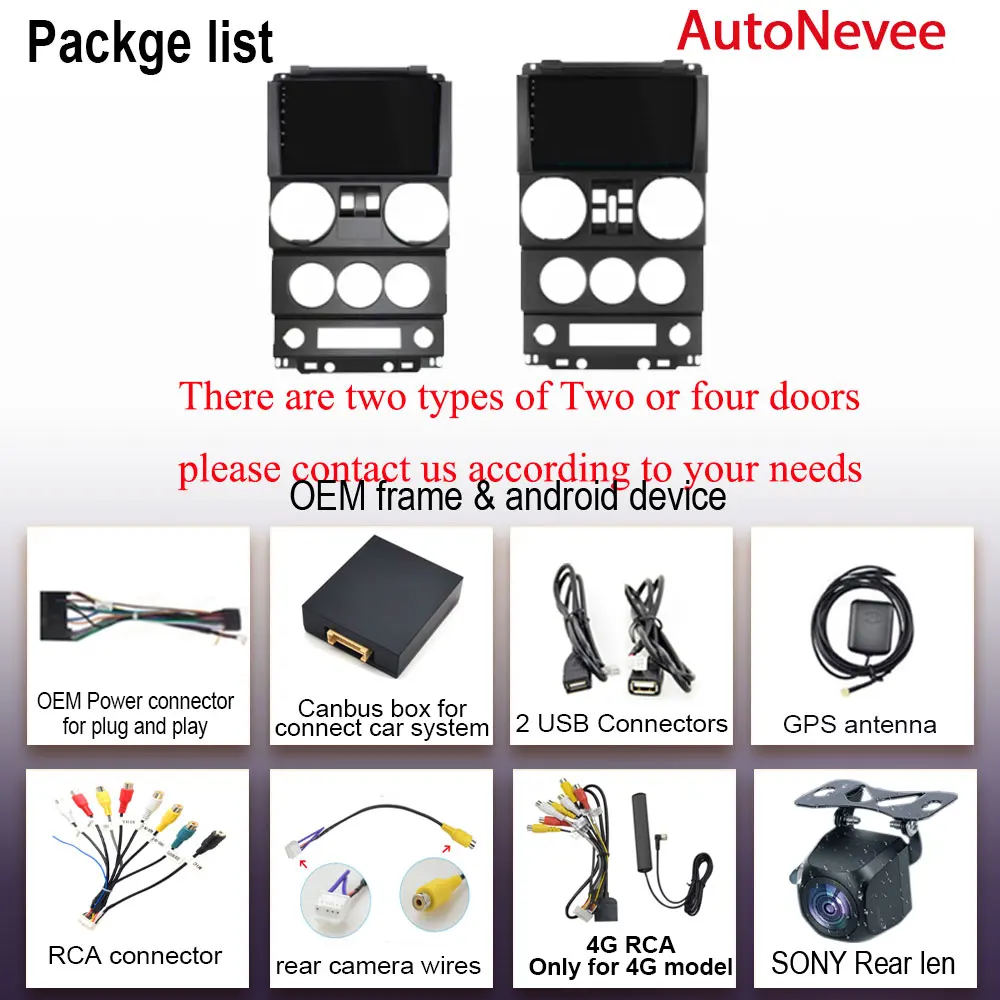 Автомобильный радиоплеер для Jeep Wrangler 3 JK 2008-2010 Android 13 автомобильный стерео GPS Bluetooth