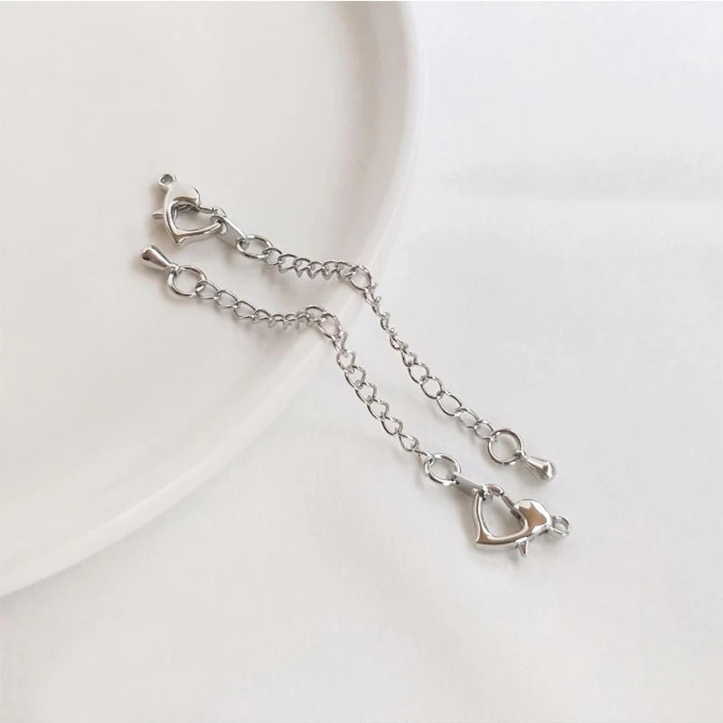 Позолоченная латунная цепочка-удлинитель с застежкой в форме сердца