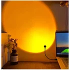 Комнатный декор, светодиодная лампа последневного света, проекционный USB Радужный проектор, лампа для спальни, фотографирования, неоновый свет, внутренсветильник Ник, Декор