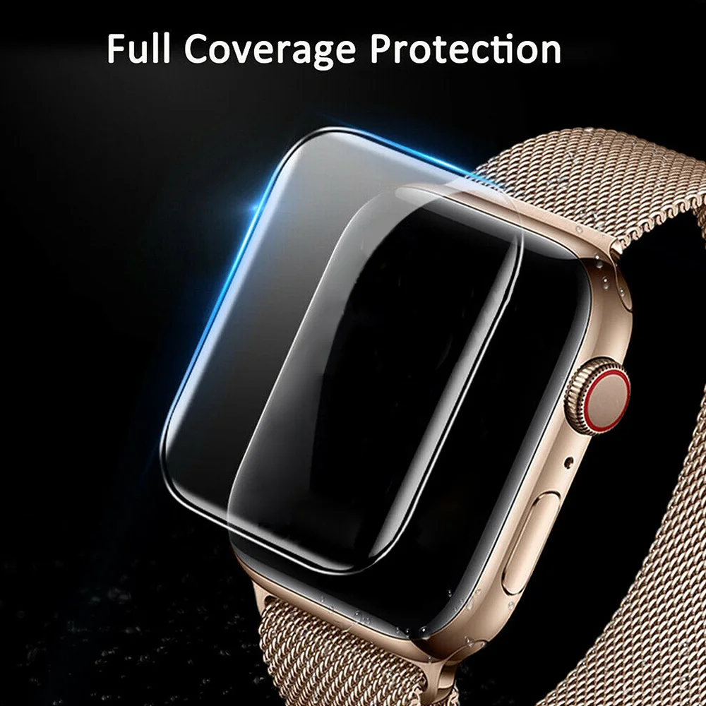 Фото Защитная пленка из закаленного стекла с УФ-клеем для Apple Watch 46, 44, 45, 41, 42, 40 мм, для серий IWatch 11, 10, 9, 41 мм, 40 мм, 45 мм, 46 мм, 44 мм №5
