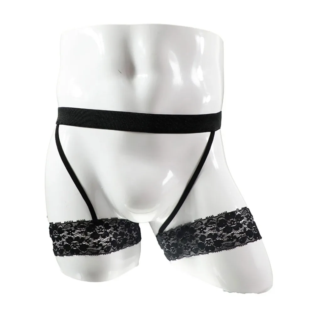

Men Sexy Sissy G-string Lace Garter Belt Showing Butt Buttocks Thong Man And Women Seduction Underwear Shorts Erotic Lingerie