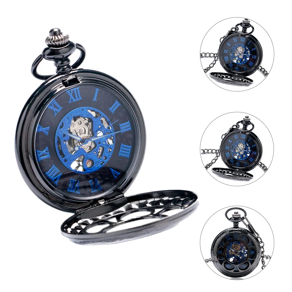 

Mechanical Pocket Watch Roman Numerals Pocket Watch Hollow Pocket Watch