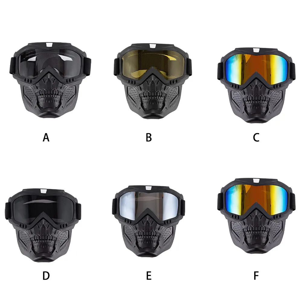 

Motorcycle Goggles Face Cover Riding Headgear Simple Facial Protector Helmet Accessory Sport Equipment Transparent