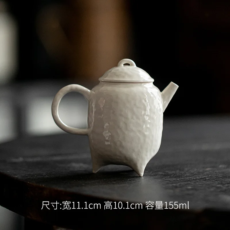 

Серый керамический чайник ручной работы 150-200 мл