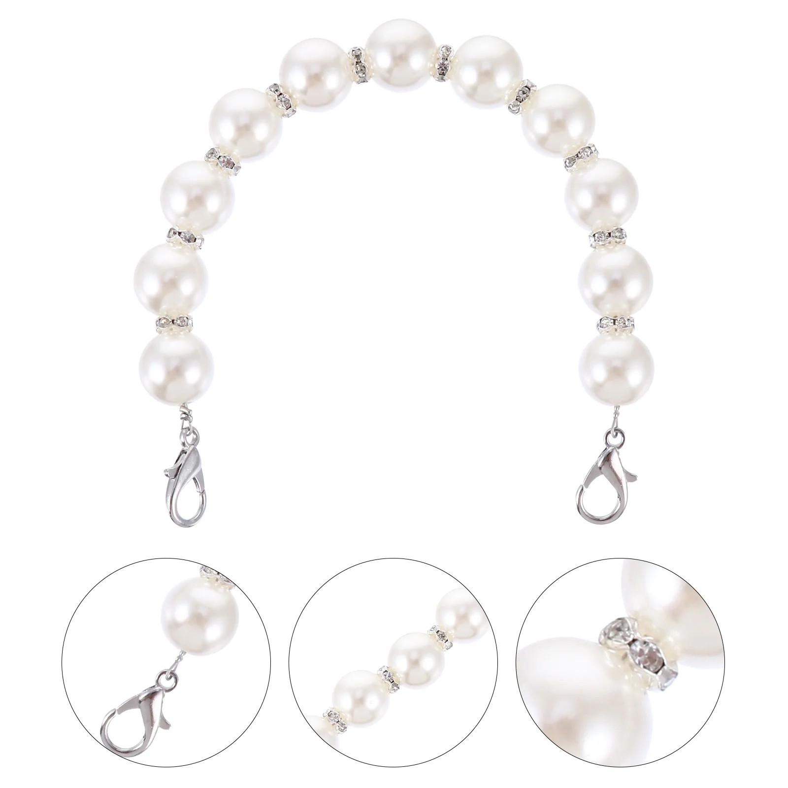 

Pearl Chainhandbag Strap Purse Replacement Straps Handle Handles Shoulder Tote Beads Crossbody Shoulders Supplie Making Diy