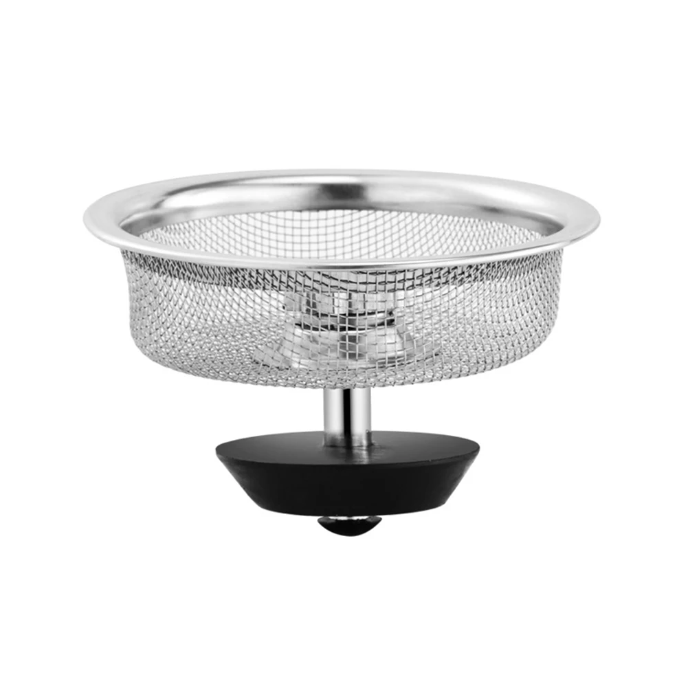 

Stainless Steel Kitchen Water Sink Filter Mesh Bathroom Washbasin Drain Hair Catcher Bath Stopper Plug Sink Strainer Accessory