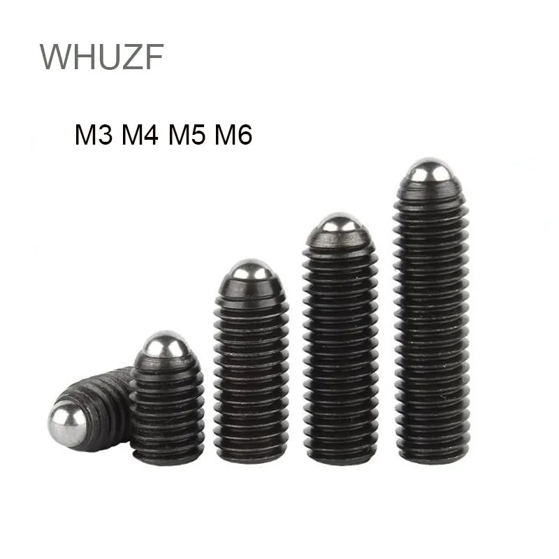 

WHUZF 100pcs M3 M4 M5 M6 12.9 Wave Wave Beads Positioning Beads Aberdeen Screws Ball Tight Set Spring Plunger Ball Plunger