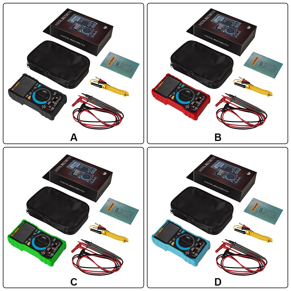 

ANENG-V8 Multimeter Digital 8000 Counts Detector Non-contact Capacitance True RMS Tester Multifunctional Meter Black