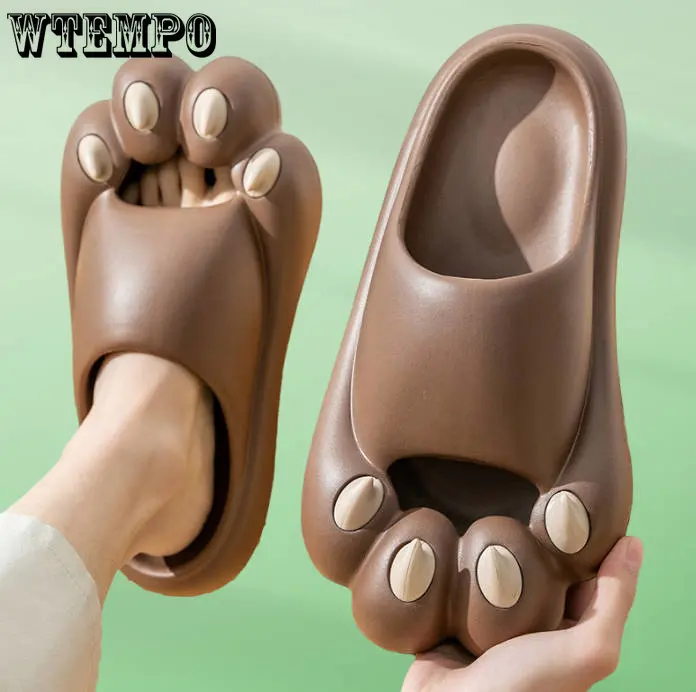 

WTEMPO Summer Slipper Female Cute Cat Claw Thick Bottom Soft Indoor Home Sandals EVA Outdoor Beach Soft Slide Shoes Wholesale
