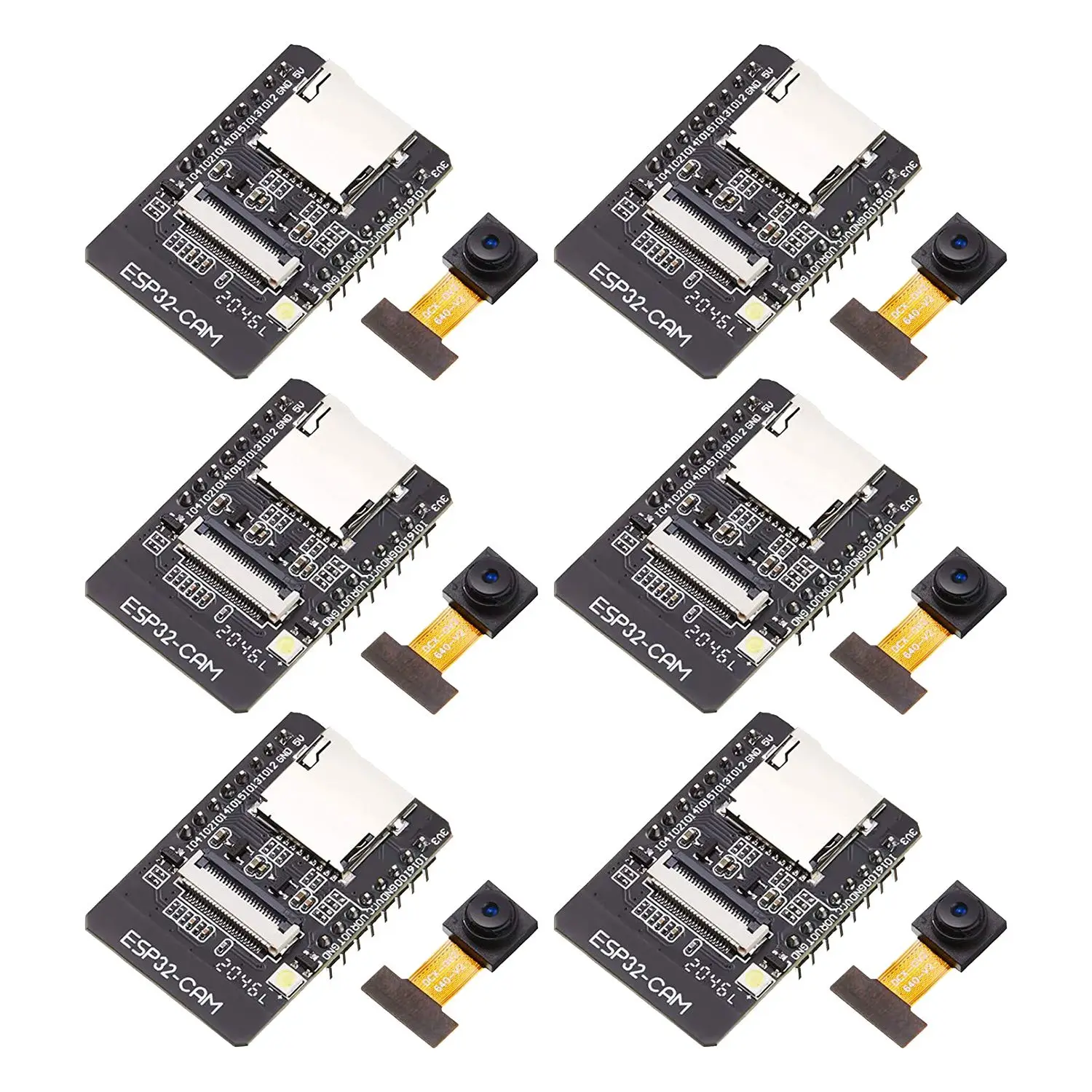 

6PCS ESP32 CAM Development Board 2.4GHz WiFi + BT/BLE Module with OV2640 Camera Module