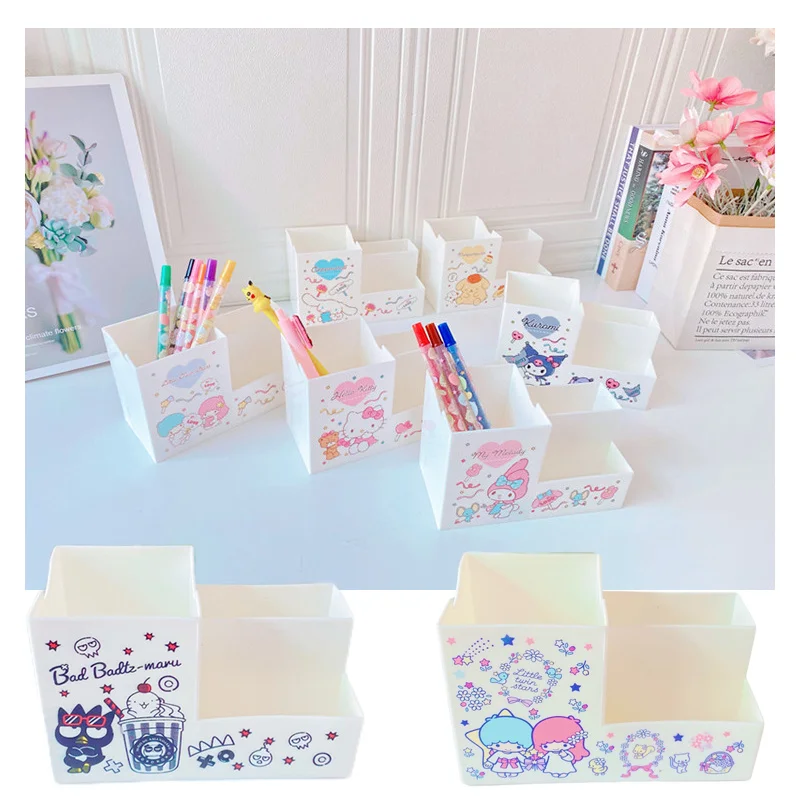 

Аниме My Melody Cinnamoroll Kuromi KTCat мультяшный креативный Настольный держатель для ручек Kawaii многофункциональная коробка для хранения