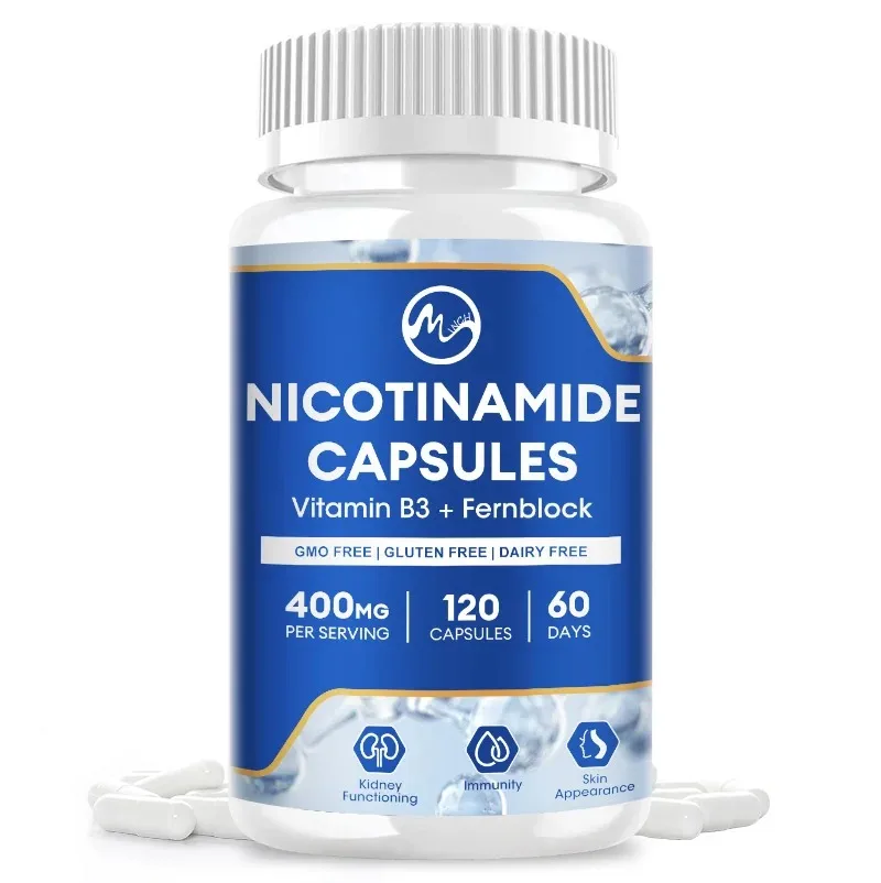 

Никотинамид B3 в капсулах, никотиновый амид, ниацин, витаминовая добавка, экстракт дугов, 500 мг, антиоксидант, Осветление кожи, здоровый уход