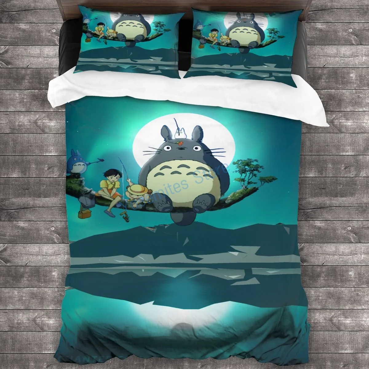 Totoro Duvet, Bedding Set, Bed Three-Piece Set, Animation/Animal/Singer All Available Home Household Bedding Quilt