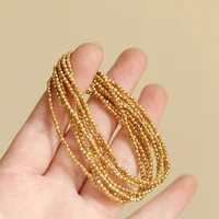 zj dainty non tarnish mini laser beads adjustable bracelets handmade stainless steel simple bangles fashion jewelry wholesale