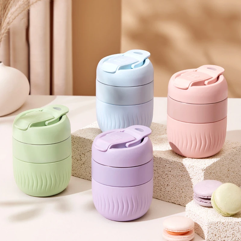 

Women Cute Water Bottle Vacuum Flask Tumbler Coffee Cup Tea Mug Stainless Steel Thermal Thermos Kawaii Bottle