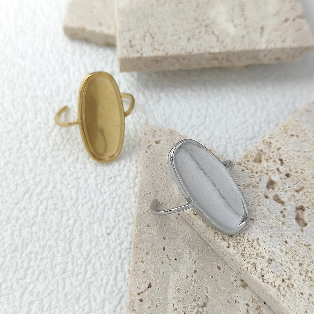 

Opening Rings for Women Couples New Fashion Simple Smooth Round Handmade Ring Party Jewelry Gifts Silver Gold Color