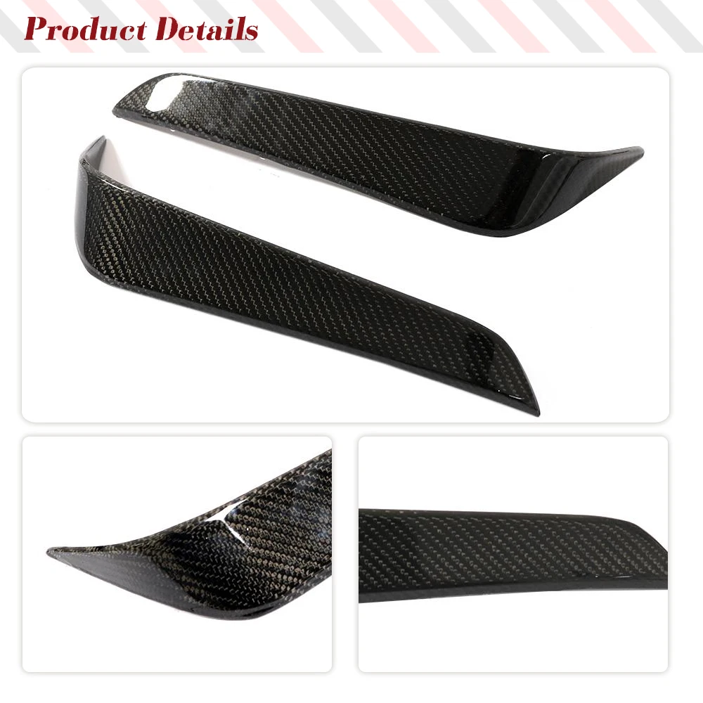 Автомобильный задний бампер Canard Fender Trim для Tesla Model X 2016 - 2022 Sport Utility Real Carbon Fiber