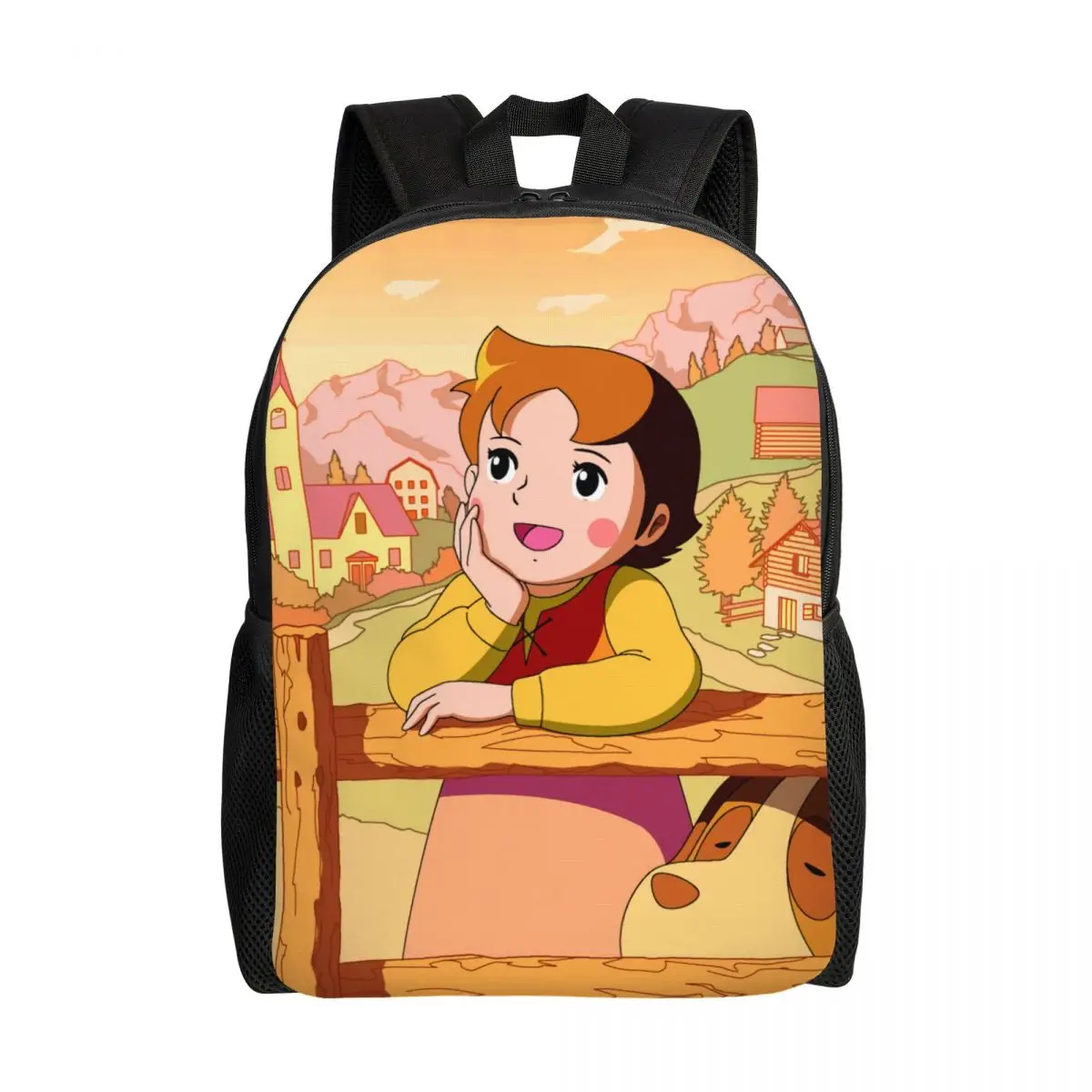 For Women Men College School Students Bookbag Fits 15 Inch Laptop Cartoon Anime Alps Mountain Girl Bags