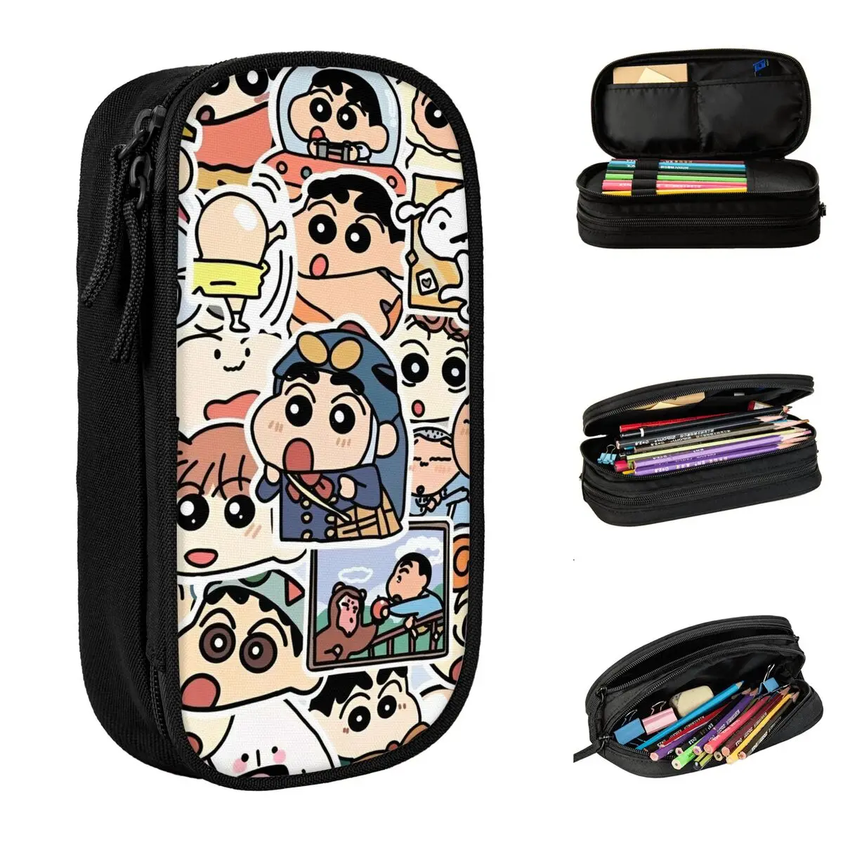 Пеналы Crayon Shin-chan для косплея коллаж японские стандартные сумки студентов