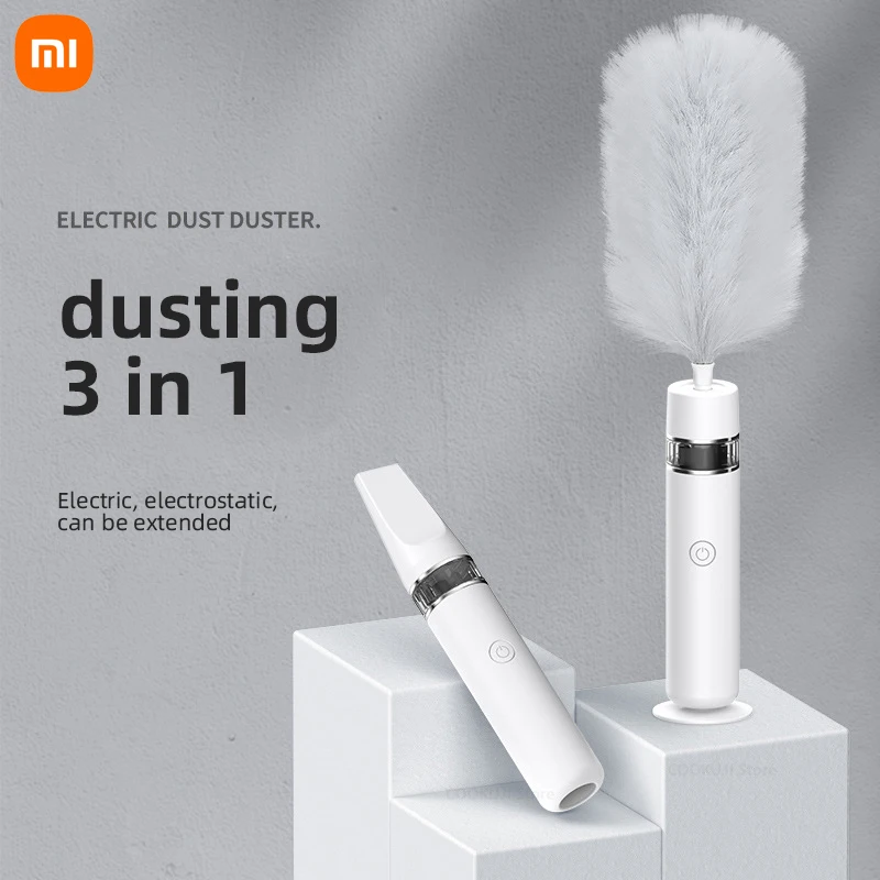 

New Xiaomi Youpin Household Electric Feather Duster Handheld Retractable Dust Brush Computer Car Dust Collector USB Charging
