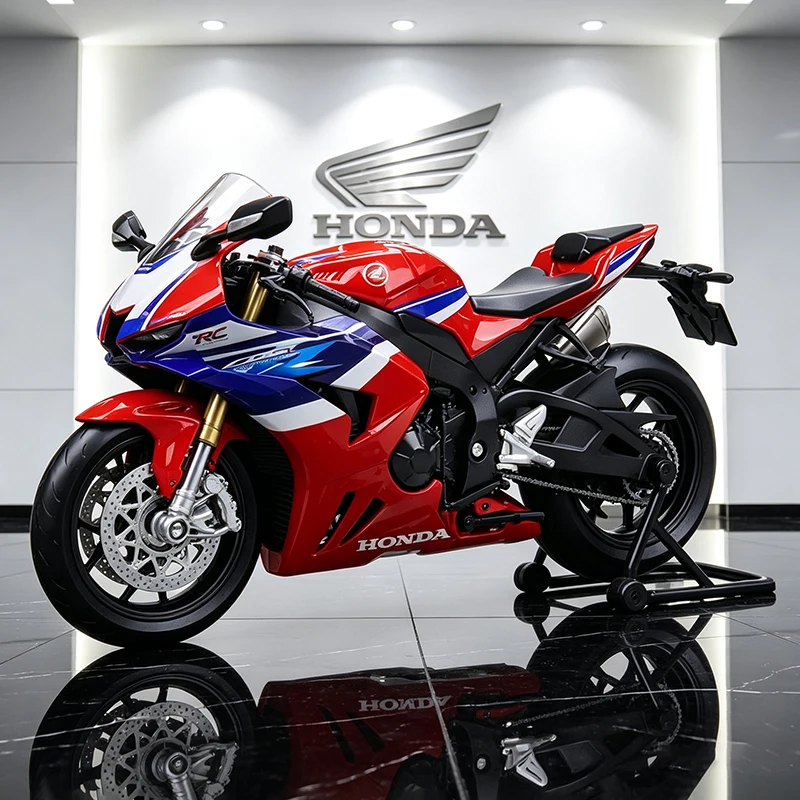 Фото Коллекционная модель мотоцикла WELLY 1/12 HONDA CBR1000RR-R 2024 из сплава, с амортизатором, для бездорожья №1