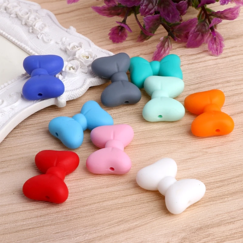 

5 Pcs Bow-knot Sensory Chew Therapy Toy 5 Colors Extremely Durable Safe to Use
