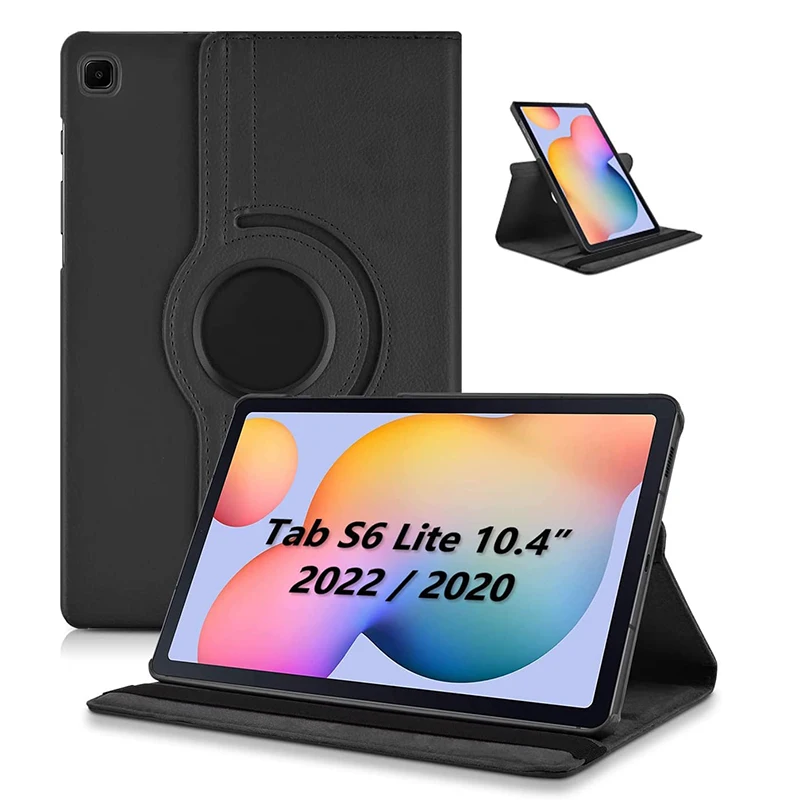

Чехол для Samsung Galaxy Tab S6 Lite 10,4 дюйма 2022/2020 дюйма P610/P615, защитный чехол из искусственной кожи с функцией сна/пробуждения, вращающийся на 360 градусов чехол-подставка