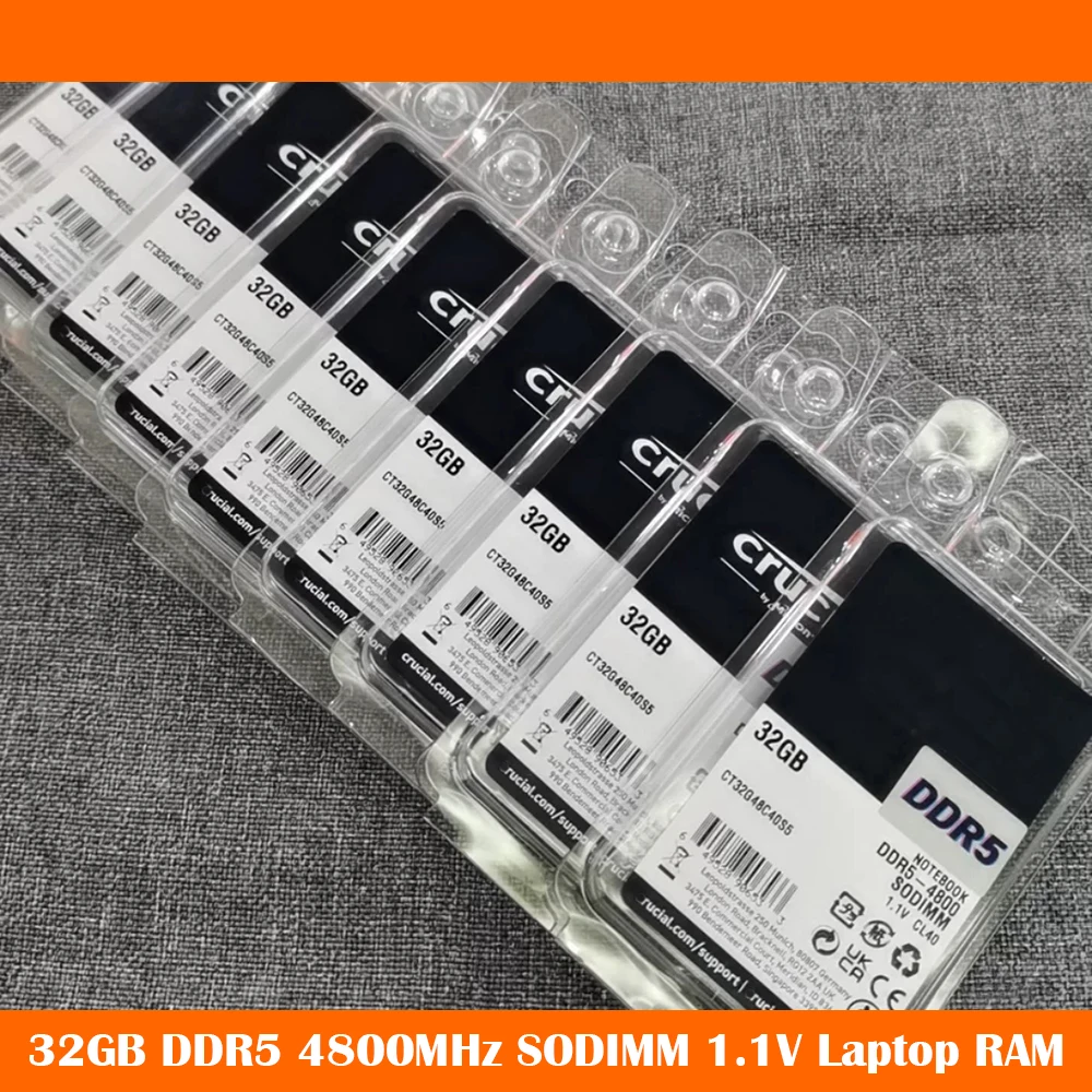 

Оперативная память SODIMM для ноутбука, 32 ГБ DDR5 4800 МГц 1,1 В