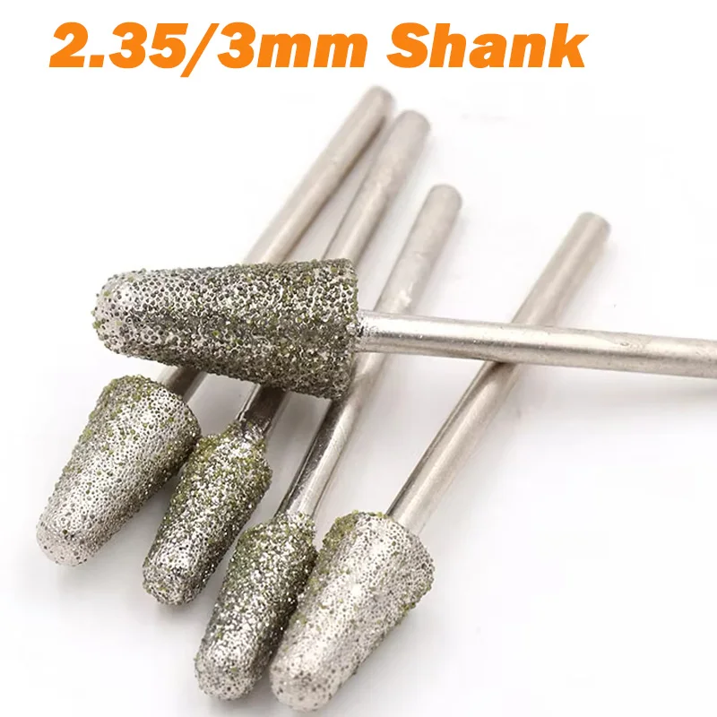 

Хвостовик 2,35/3 мм 0,8/1/1,5/2/3/4/5/6/8/10 мм Алмазная шлифовальная головка с цилиндрическим покрытием, заусенцы для вращающегося инструмента Dremel Stone