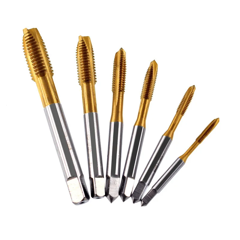 

Extrusion Taps High Speed Steel Spiral Point Plug Thread Screw Tap Tool Set Forward Chip Ejection Round Shank Taps Dies M3-M8