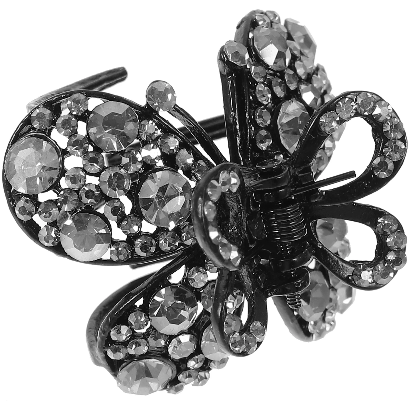 

Hair Clip Snap Clips Butterfly Claw Bow Tie Accessories Women Metal Bling Thick