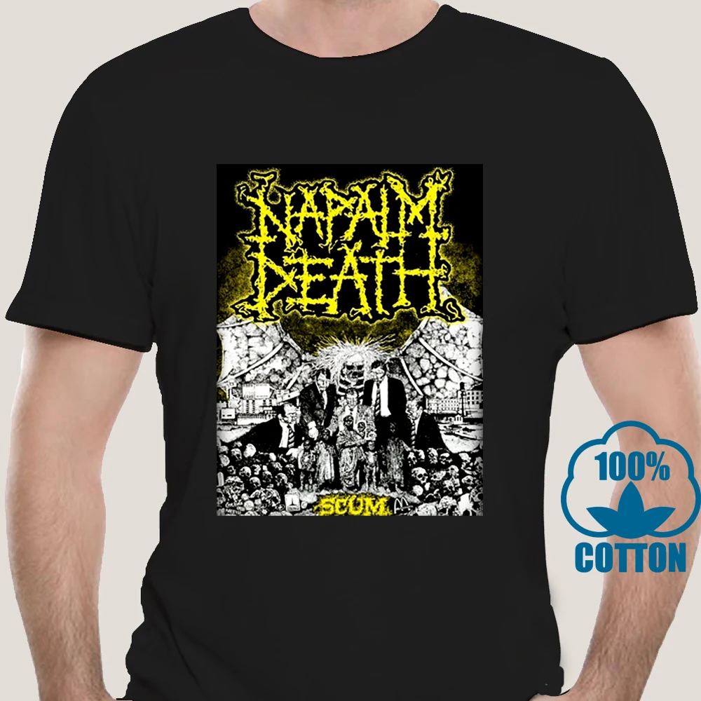 0998D тяжелый металл панк группа Napalm Death Scum Мужская футболка унисекс все размеры -