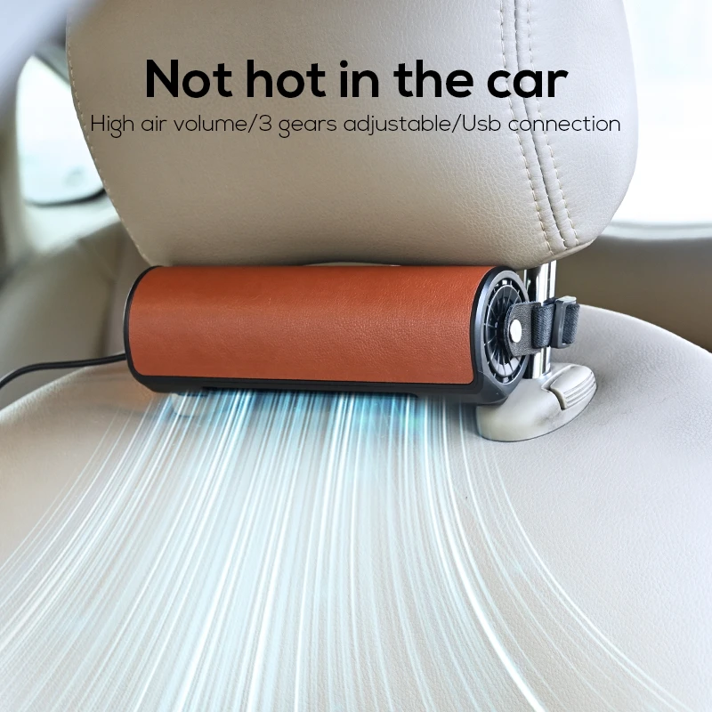 

Вентилятор на подголовник автомобиля с USB-разъемом, креативный внутренний вентилятор для сиденья автомобиля с низким уровнем шума