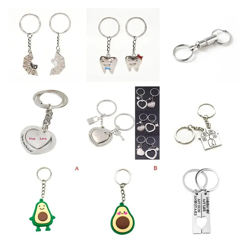 

NEW 1/2Pcs/set Lovers Key To My Heart Keychain Valentine's Day Wedding Favors And Gifts Souvenirs Wedding Event & Party Supplies