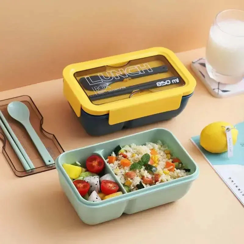 Фото Контейнеры для хранения продуктов питания, сумка для обеда Bento, портативный ланч-бокс для детской школы, микроволновая печь, посуда из пшеничной соломы, коробка Bento №3